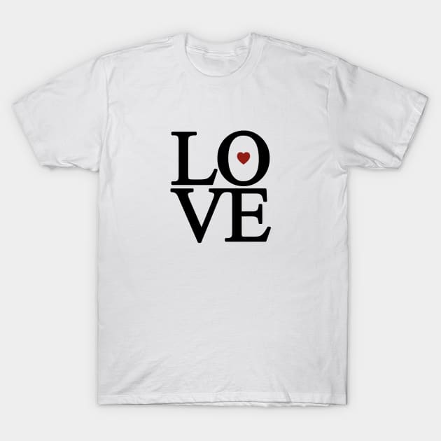 Heart Shaped Maroon Love T-Shirt by DailyQuote